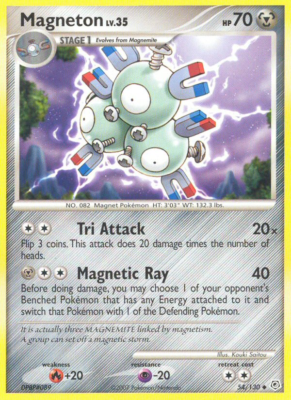 Pokemon | Magneton (54/130) [Diamond & Pearl: Base Set] | The Nerd Merchant