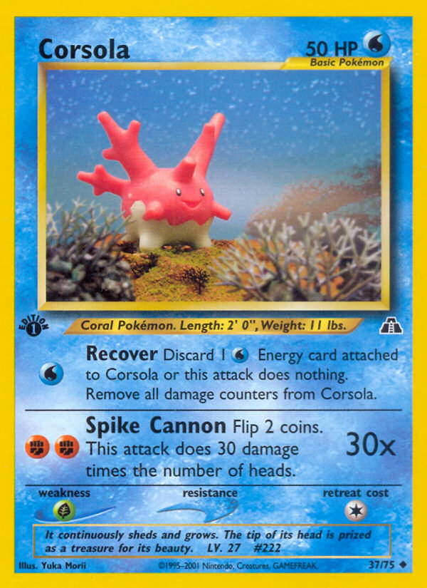 Pokemon | Corsola (37/75) [Neo Discovery 1st Edition] | The Nerd Merchant