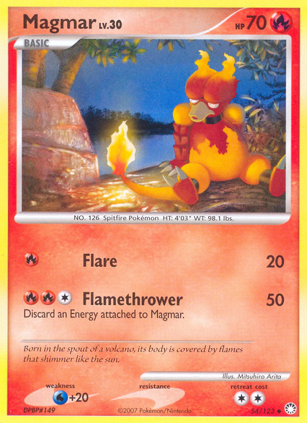 Pokemon | Magmar (54/123) [Diamond & Pearl: Mysterious Treasures] | The Nerd Merchant