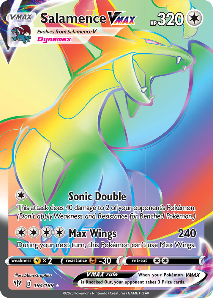 Pokemon | Salamence VMAX (194/189) [Sword & Shield: Darkness Ablaze] | The Nerd Merchant