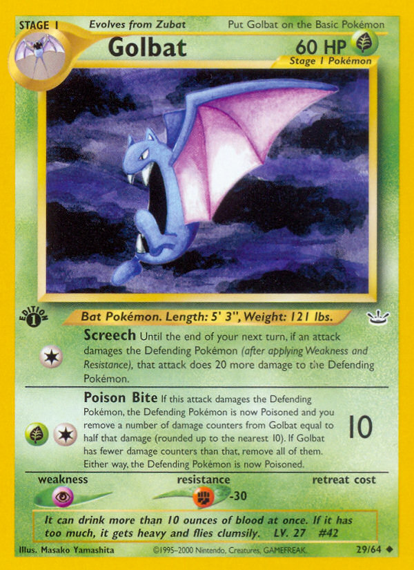 Pokemon | Golbat (29/64) [Neo Revelation 1st Edition] | The Nerd Merchant