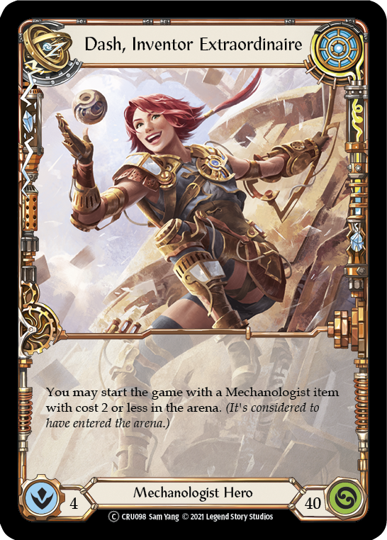 Flesh and Blood TCG | Dash, Inventor Extraordinaire [U-CRU098] (Crucible of War Unlimited)  Unlimited Normal | The Nerd Merchant