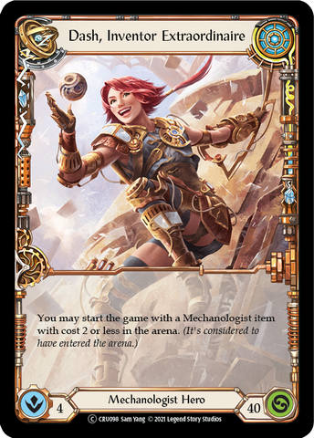 Flesh and Blood TCG | Dash, Inventor Extraordinaire [U-CRU098] (Crucible of War Unlimited)  Unlimited Normal | The Nerd Merchant