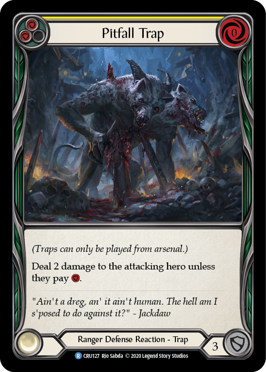 Flesh and Blood TCG | Pitfall Trap [CRU127] (Crucible of War)  1st Edition Rainbow Foil | The Nerd Merchant