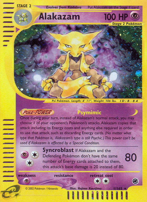 Pokemon | Alakazam (1/165) [Expedition: Base Set] | The Nerd Merchant