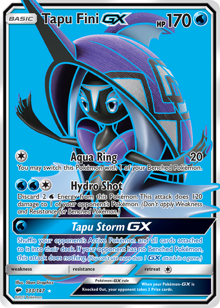 Pokemon | Tapu Fini GX (133/147) [Sun & Moon: Burning Shadows] | The Nerd Merchant