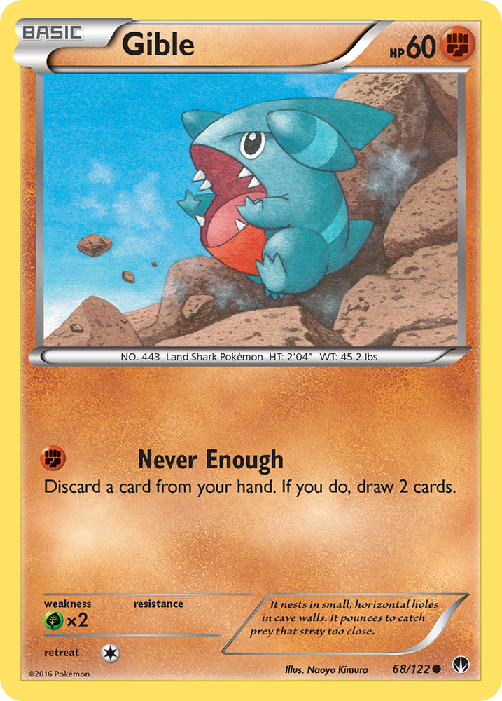 Pokemon | Gible (68/122) [XY: BREAKpoint] | The Nerd Merchant