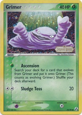 Pokemon | Grimer (54/92) (Stamped) [EX: Legend Maker] | The Nerd Merchant