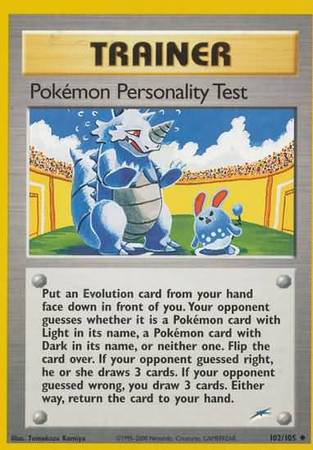 Pokemon | Pokemon Personality Test (102/105) [Neo Destiny Unlimited] | The Nerd Merchant