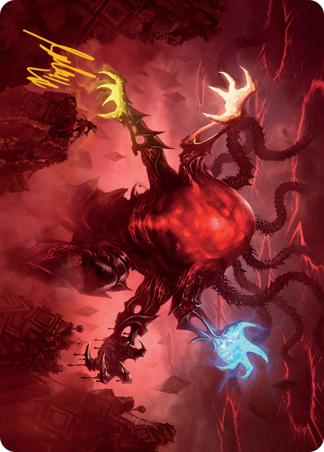 Magic | Omnath, Locus of All Art Card (51) (Gold-Stamped Signature) [March of the Machine Art Series] | The Nerd Merchant