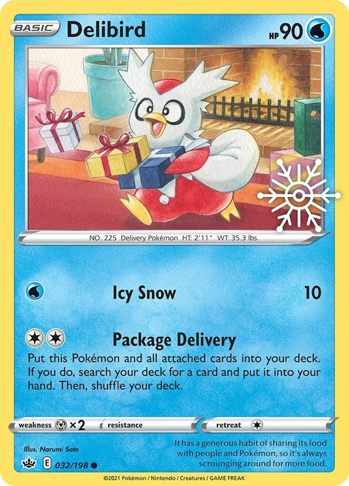 Pokemon | Delibird (032/198) (Holiday Calendar) [Sword & Shield: Chilling Reign] | The Nerd Merchant