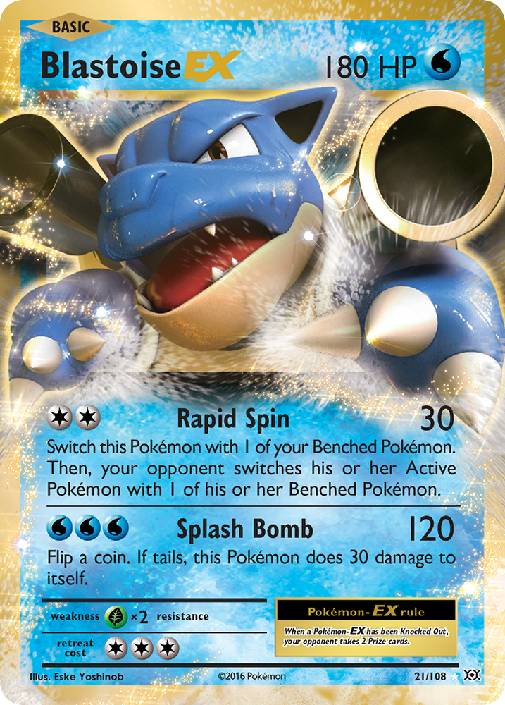 Pokemon | Blastoise EX (21/108) [XY: Evolutions] | The Nerd Merchant