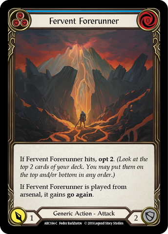 Flesh and Blood TCG | Fervent Forerunner (Blue) [ARC184-C] (Arcane Rising)  1st Edition Normal | The Nerd Merchant