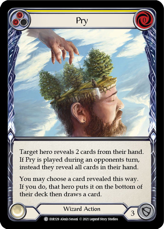 Flesh and Blood TCG | Pry (Yellow) [EVR129] (Everfest)  1st Edition Rainbow Foil | The Nerd Merchant