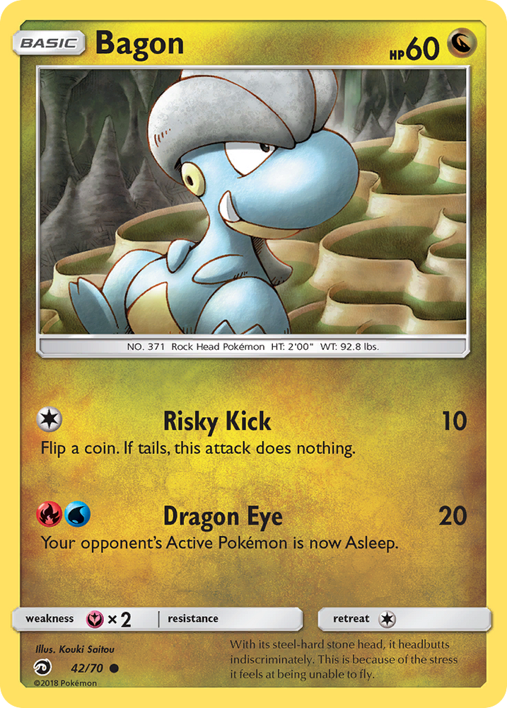 Pokemon | Bagon (42/70) [Sun & Moon: Dragon Majesty] | The Nerd Merchant