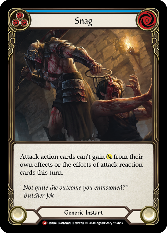 Flesh and Blood TCG | Snag [CRU182] (Crucible of War)  1st Edition Rainbow Foil | The Nerd Merchant