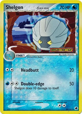 Pokemon | Shelgon (38/101) (Delta Species) (Stamped) [EX: Dragon Frontiers] | The Nerd Merchant