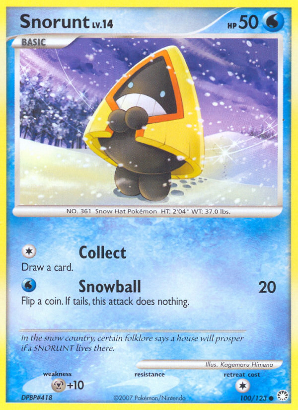 Pokemon | Snorunt (100/123) [Diamond & Pearl: Mysterious Treasures] | The Nerd Merchant