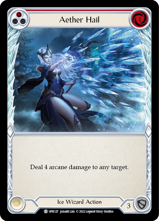 Flesh and Blood TCG | Aether Hail (Red) [UPR127] (Uprising)  Rainbow Foil | The Nerd Merchant