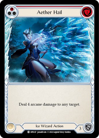 Flesh and Blood TCG | Aether Hail (Red) [UPR127] (Uprising)  Rainbow Foil | The Nerd Merchant