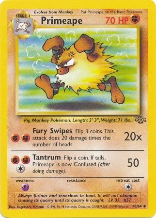 Pokemon | Primeape (43/64) [Jungle Unlimited] | The Nerd Merchant
