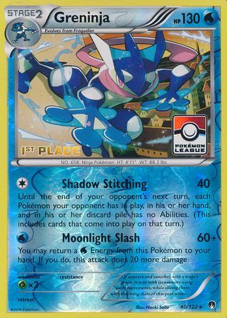 Pokemon | Greninja (40/122) (League Promo 1st Place) [XY: BREAKpoint] | The Nerd Merchant