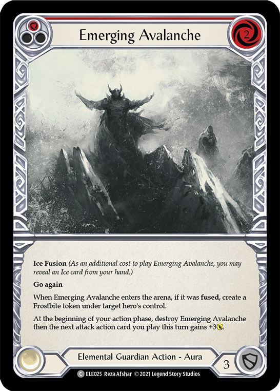 Flesh and Blood TCG | Emerging Avalanche (Red) [ELE025] (Tales of Aria)  1st Edition Rainbow Foil | The Nerd Merchant