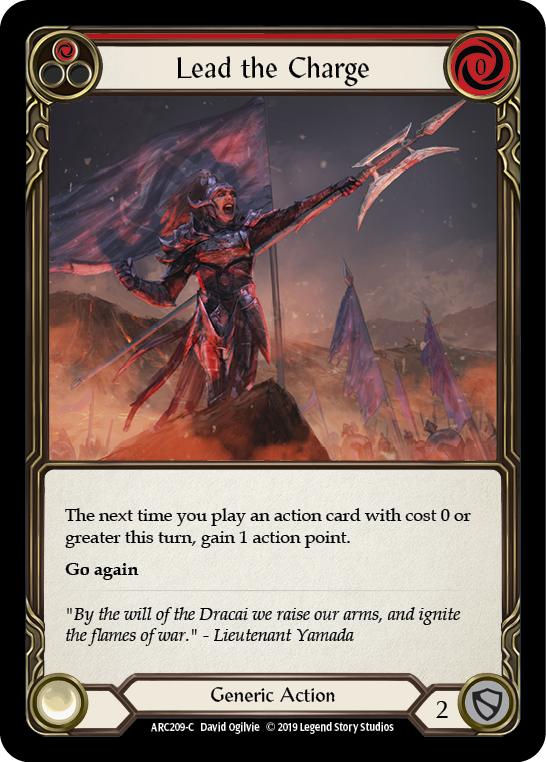 Flesh and Blood TCG | Lead the Charge (Red) [ARC209-C] (Arcane Rising)  1st Edition Normal | The Nerd Merchant