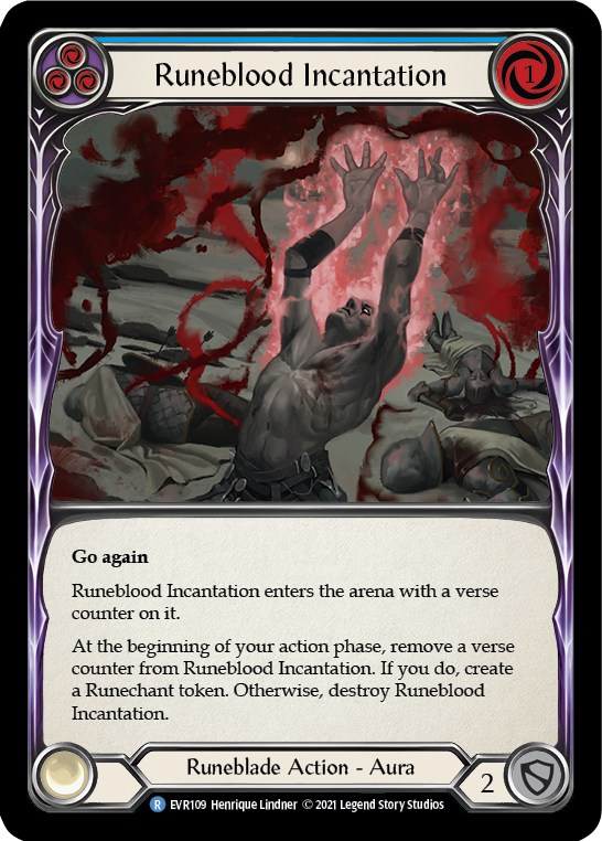 Flesh and Blood TCG | Runeblood Incantation (Blue) [EVR109] (Everfest)  1st Edition Rainbow Foil | The Nerd Merchant