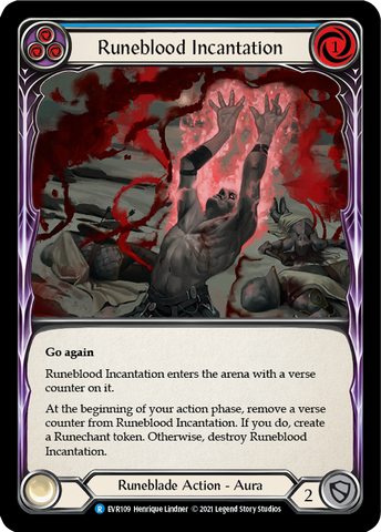 Flesh and Blood TCG | Runeblood Incantation (Blue) [EVR109] (Everfest)  1st Edition Rainbow Foil | The Nerd Merchant