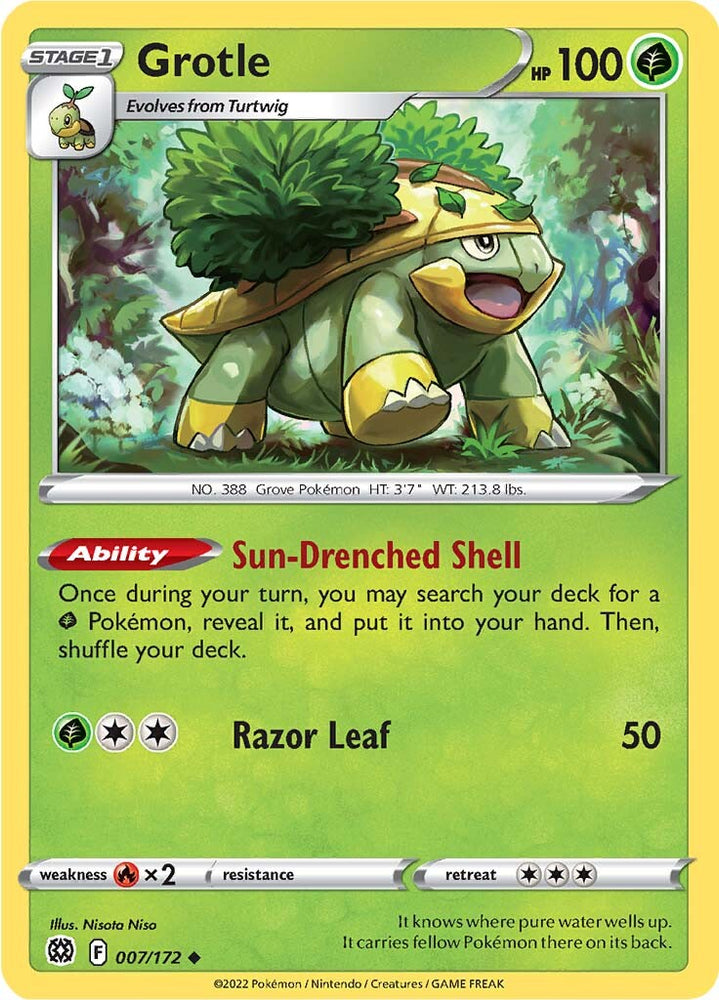 Pokemon | Grotle (007/172) [Sword & Shield: Brilliant Stars] | The Nerd Merchant