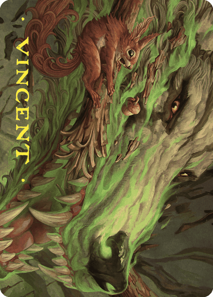Magic | Leaping Ambush Art Card (Gold-Stamped Signature) [Wilds of Eldraine Art Series] | The Nerd Merchant