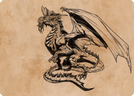 Magic | Ancient Silver Dragon Art Card (47) [Commander Legends: Battle for Baldur's Gate Art Series] | The Nerd Merchant