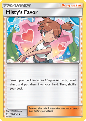 Pokemon | Misty's Favor (202/236) [Sun & Moon: Unified Minds] | The Nerd Merchant