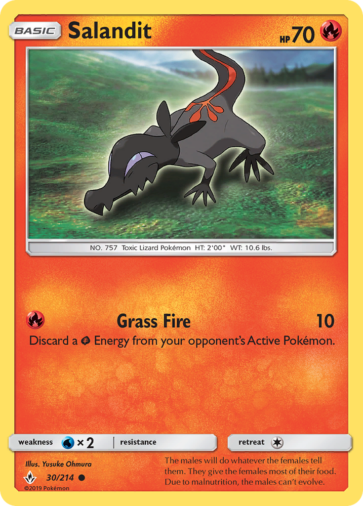 Pokemon | Salandit (30/214) [Sun & Moon: Unbroken Bonds] | The Nerd Merchant