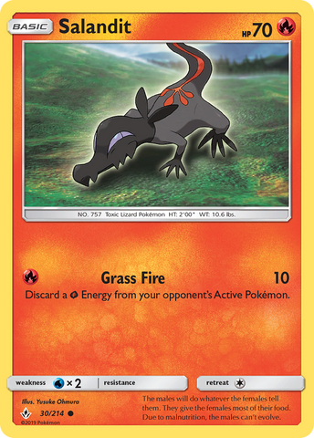 Pokemon | Salandit (30/214) [Sun & Moon: Unbroken Bonds] | The Nerd Merchant