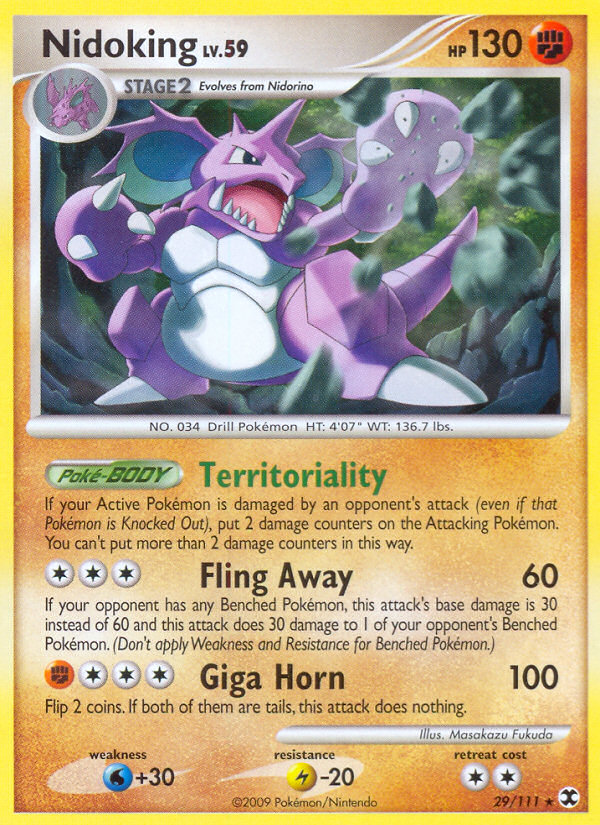Pokemon | Nidoking (29/111) [Platinum: Rising Rivals] | The Nerd Merchant