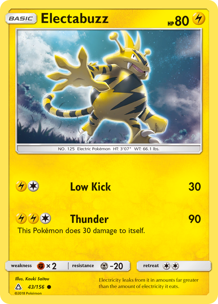Pokemon | Electabuzz (43/156) [Sun & Moon: Ultra Prism] | The Nerd Merchant