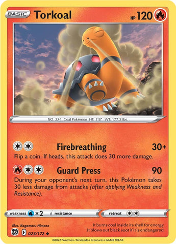 Pokemon | Torkoal (023/172) [Sword & Shield: Brilliant Stars] | The Nerd Merchant