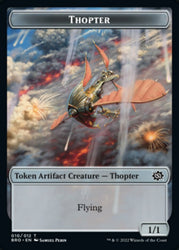 Magic | Thopter // Construct (005) Double-Sided Token [The Brothers' War Tokens] | The Nerd Merchant