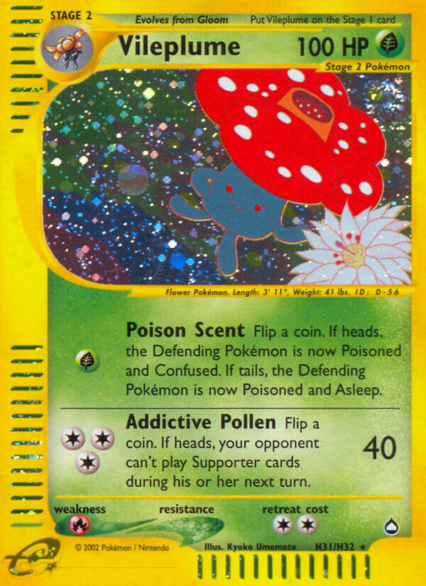Pokemon | Vileplume (H31/H32) [Aquapolis] | The Nerd Merchant