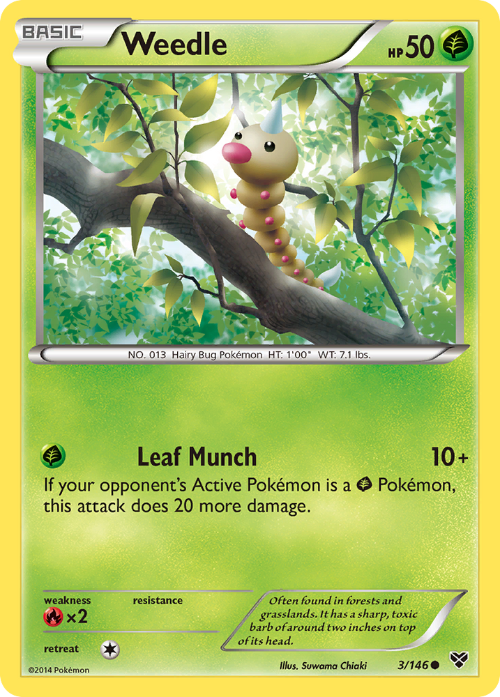 Pokemon | Weedle (3/146) [XY: Base Set] | The Nerd Merchant