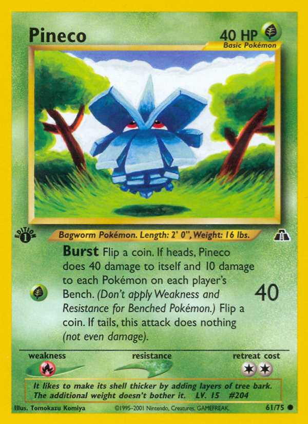 Pokemon | Pineco (61/75) [Neo Discovery 1st Edition] | The Nerd Merchant