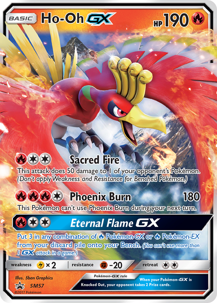 Pokemon | Ho-Oh GX (SM57) [Sun & Moon: Black Star Promos] | The Nerd Merchant