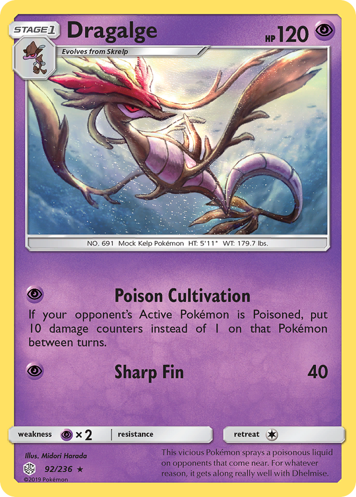 Pokemon| Dragalge (92/236) [Sun & Moon: Cosmic Eclipse] | The Nerd Merchant