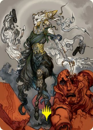 Magic | Tamiyo, Compleated Sage Art Card (Gold-Stamped Signature) [Kamigawa: Neon Dynasty Art Series] | The Nerd Merchant