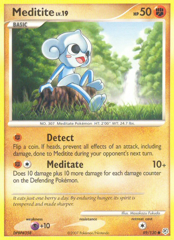 Pokemon | Meditite (89/130) [Diamond & Pearl: Base Set] | The Nerd Merchant