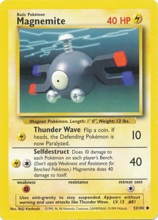 Pokemon | Magnemite (53/102) [Base Set Unlimited] | The Nerd Merchant