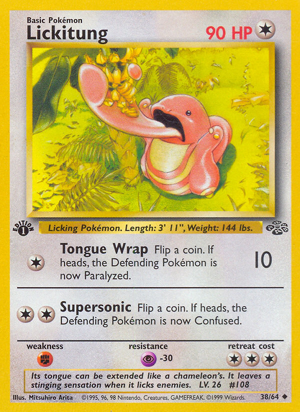 Pokemon | Lickitung (38/64) [Jungle 1st Edition] | The Nerd Merchant