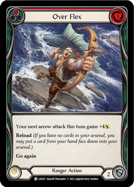 Flesh and Blood TCG | Over Flex (Red) [LXI027] (Tales of Aria Lexi Blitz Deck)  1st Edition Normal | The Nerd Merchant